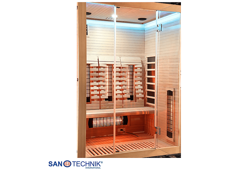 Sanotechnik J20150 OPEN Infrarotkabine 3 Personen 150x120x200 cm (2385 Watt) — Foto 5 von 5