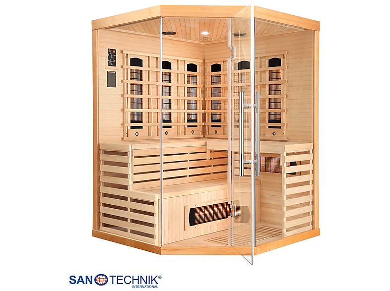 Sanotechnik J21150 Deluxe Infrarotkabine 3-4 Personen 150x150x200 cm (2580 Watt) — Foto 2 von 5