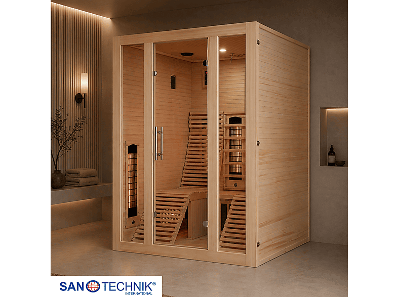 Sanotechnik J40150 Oslo Infrarotkabine 2 Personen 150x150x200cm (2660 Watt)