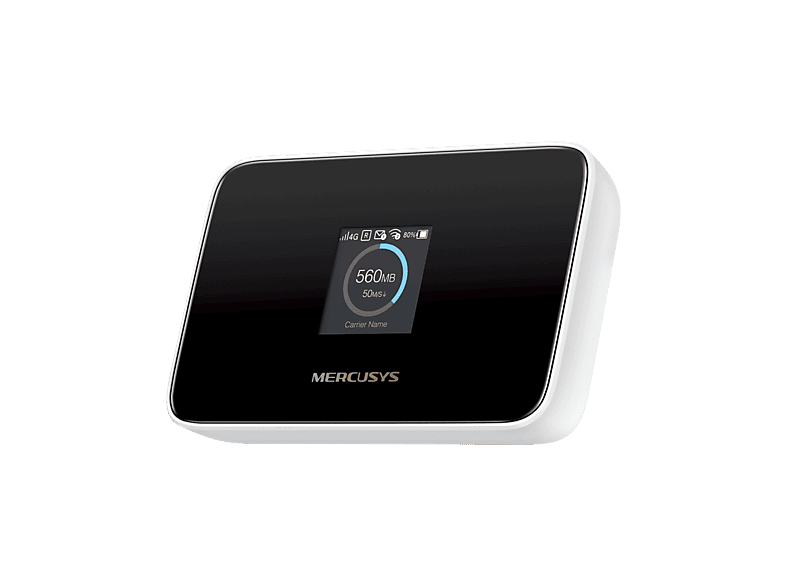 Router - Mercusys MT115, 150 Mbps, AX300 WiFi 6, 4G, Pantalla intuitiva,Hasta 10 dispositivos, Blanco/Negro