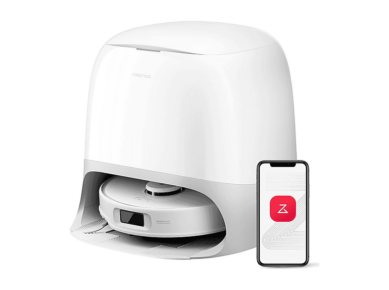 ROBOT ASPIRAPOLVERE ROBOROCK QREVO CURV 5A1 WHITE, Potenza 66 W, Lavapavimenti, Autonomia fino a 160 min, Sensore di superficie, Spazzola laterale, Base carica, BIANCO