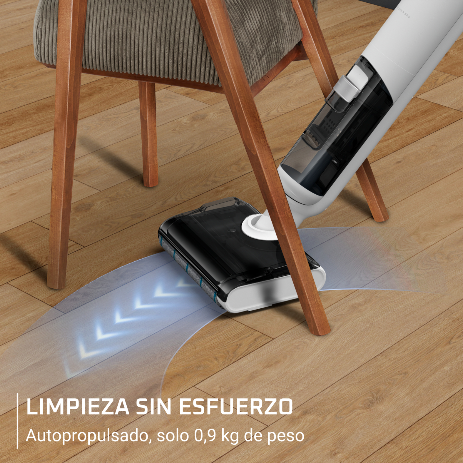Limpieza sin esfuerzo. Solo 0,9 Kg de peso