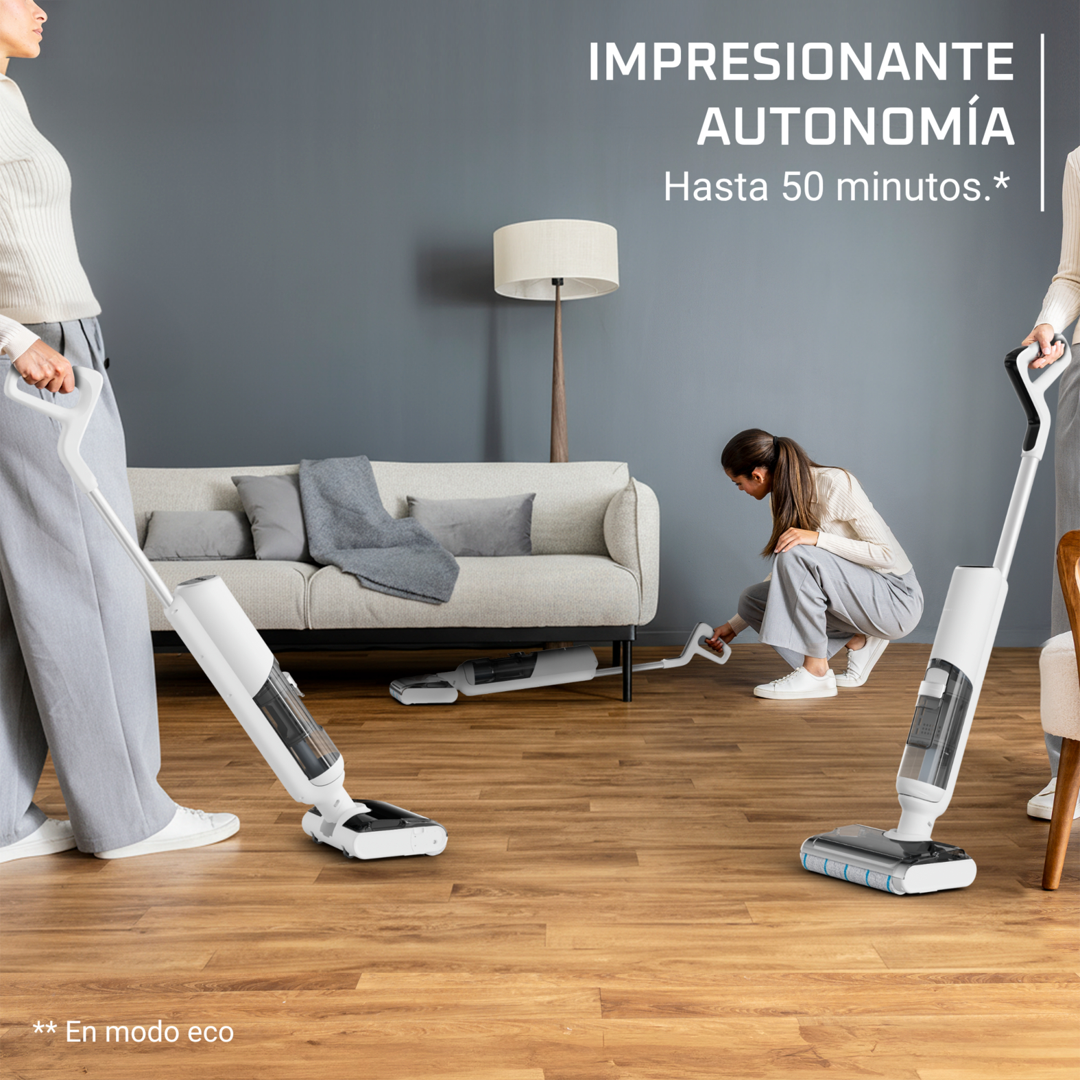 Impresionante autonomía. Hasta 50 minutos.