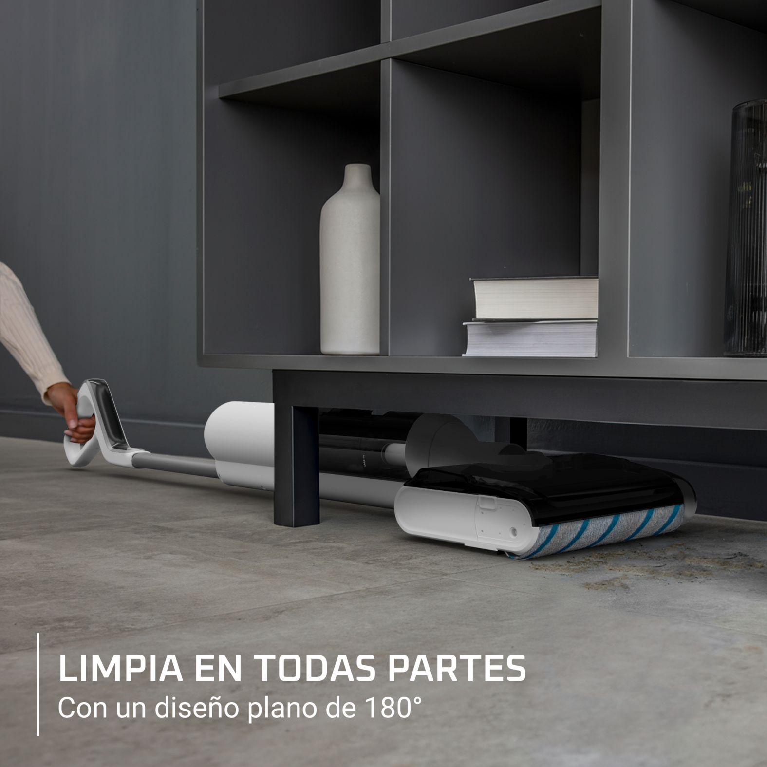 Limpieza en todas partes con un diseño plano de 180º