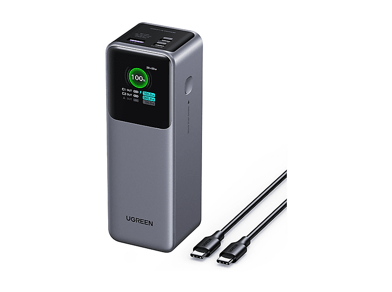Power Bank UGREEN Powerbank fast charging 25000 mAh 200 W 25.000 mAh, Nero