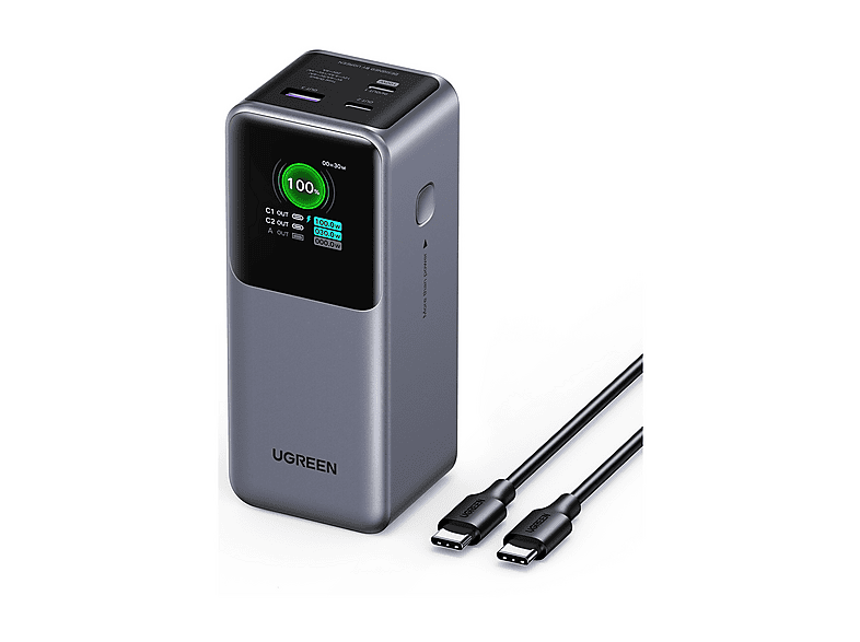 Power Bank UGREEN Powerbank fast charging 20000 mAh 130W 20.000 mAh, Nero