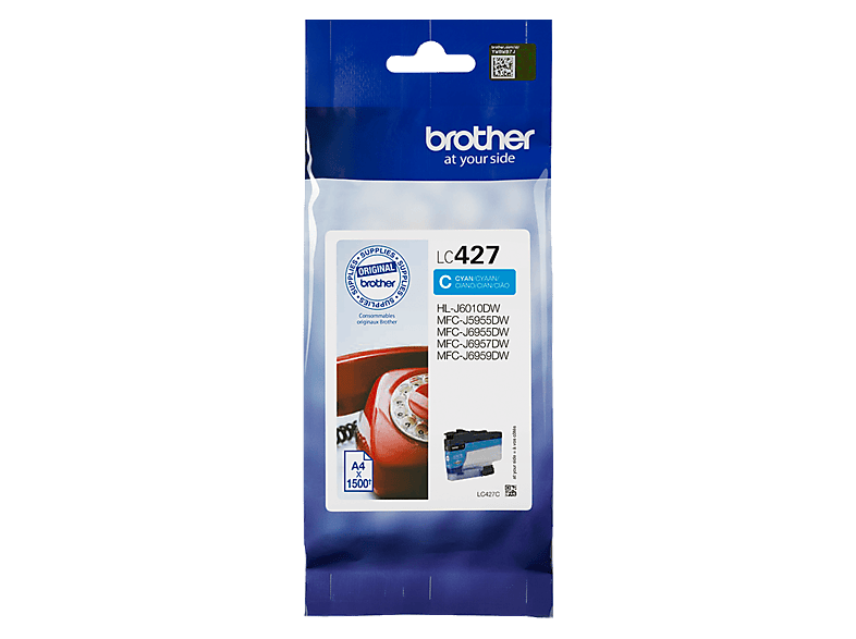 Wkład atramentowy BROTHER LC427C Cyjan