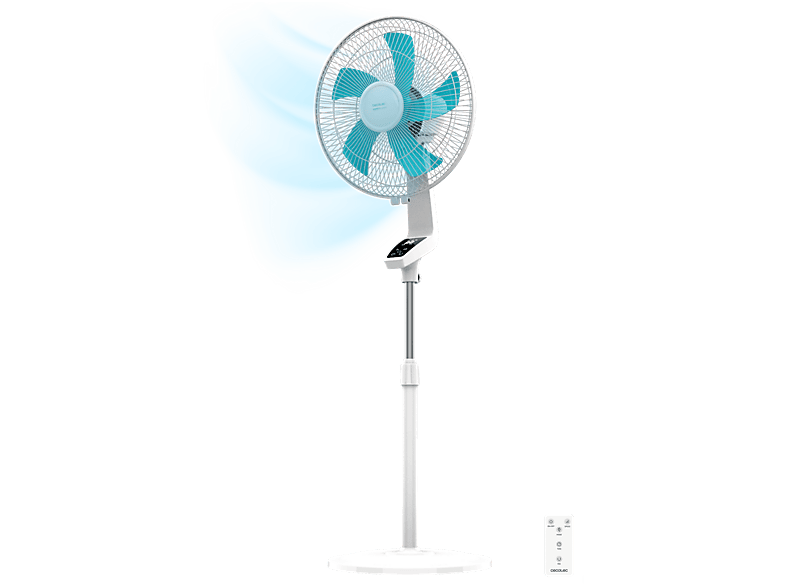Ventilador de pie - Cecotec EnergySilence 620 Flow Control, Control táctil, Pantalla LED, Mando, Temporizador, 3 velocidades, 2 modos, Blanco