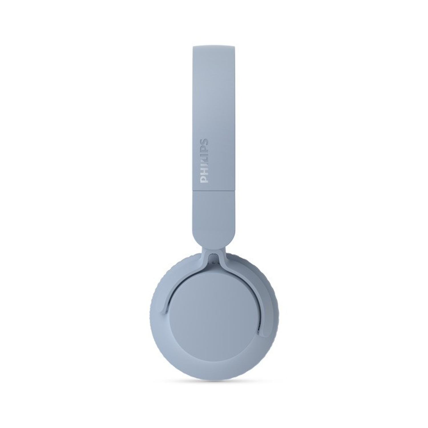 Cuffie Philips azzurro chiaro, scatto in studio su sfondo bianco.