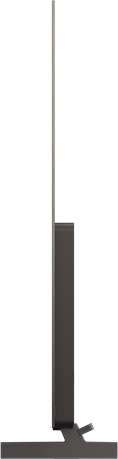 Egy szürke állvány monitorhoz vagy TV-hez, keskeny talppal.