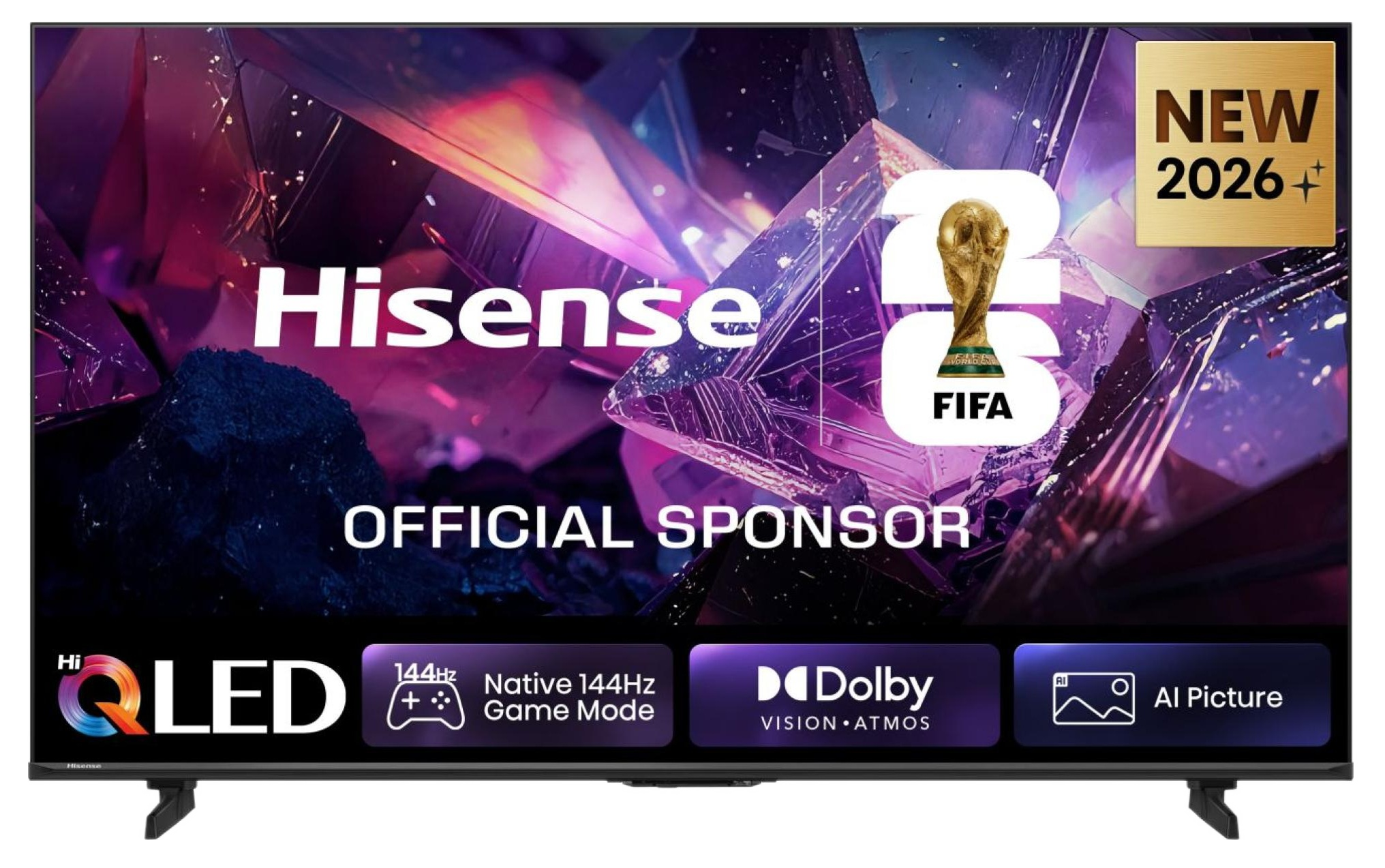 Telewizor Hisense QLED sponsor FIFA 2026, z Dolby Vision i AI Picture.
