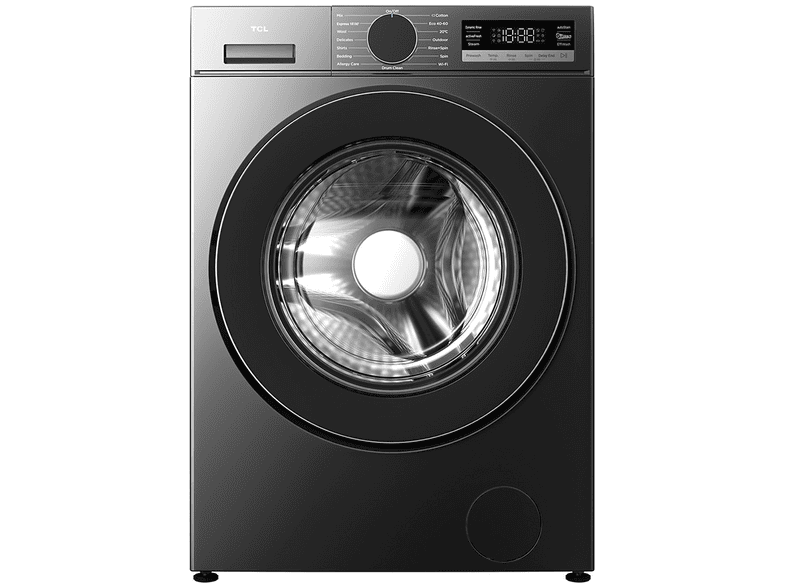 TCL FF1044SA0IT LAVATRICE, Caricamento frontale, 10 kg, 22 programmi, Profondità 61,5 cm, Giri 1400 rpm, Dark Silver, livello rumorosità centrifuga 76 dB(A), Classe A