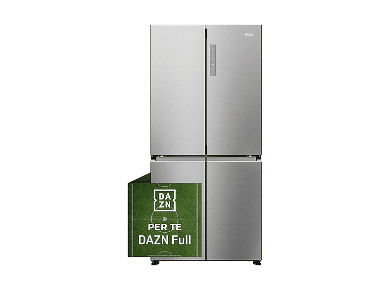 HAIER HCR7818DNMM frigorifero americano, Sistema Multi Flow, Capacità Netta Totale 467 litri,  cassetto Humidity Zone,  Classe D, Abbonamento DAZN Full 6 mesi incluso