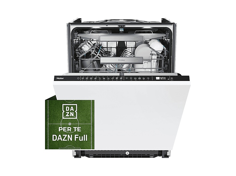 immagine di HAIER XI 4A4M4PB LAVASTOVIGLIE INCASSO, 59,8 cm, Tecnologia Cutlery Shine Plus, Classe A, Abbonamento DAZN Full 6 mesi incluso
