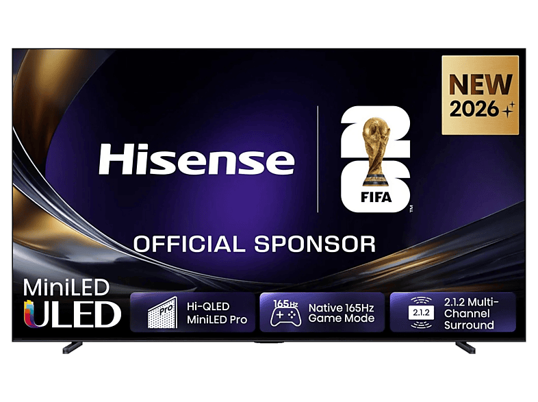 Telewizor ULED MiniLED HISENSE 100U7S Pro 100" 4K 165Hz Dolby Vision FreeSync Premium Grafitowy