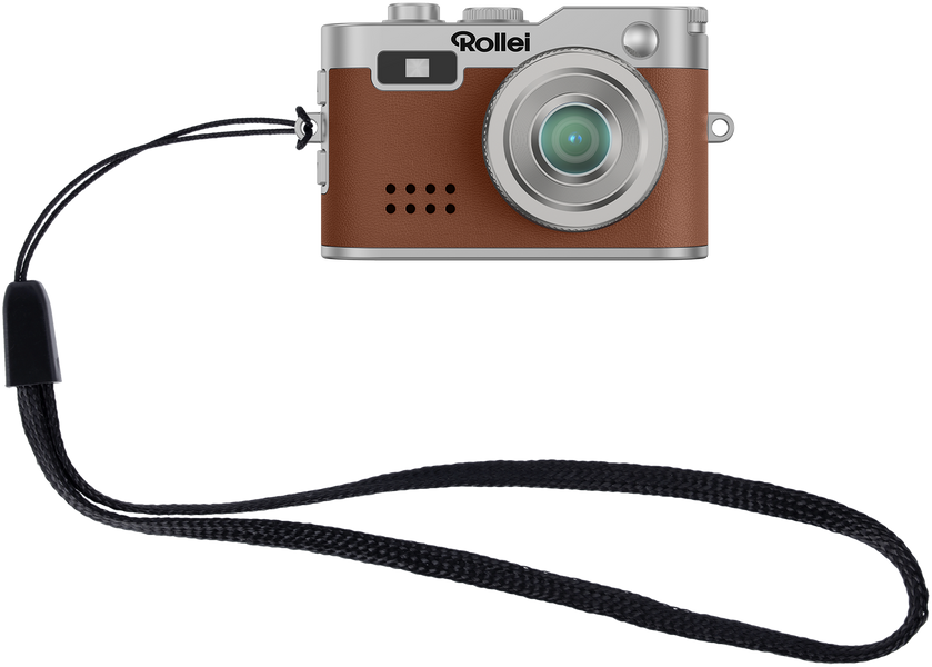 ROLLEI mini digitális fényképezőgép, kulcstartó, barna