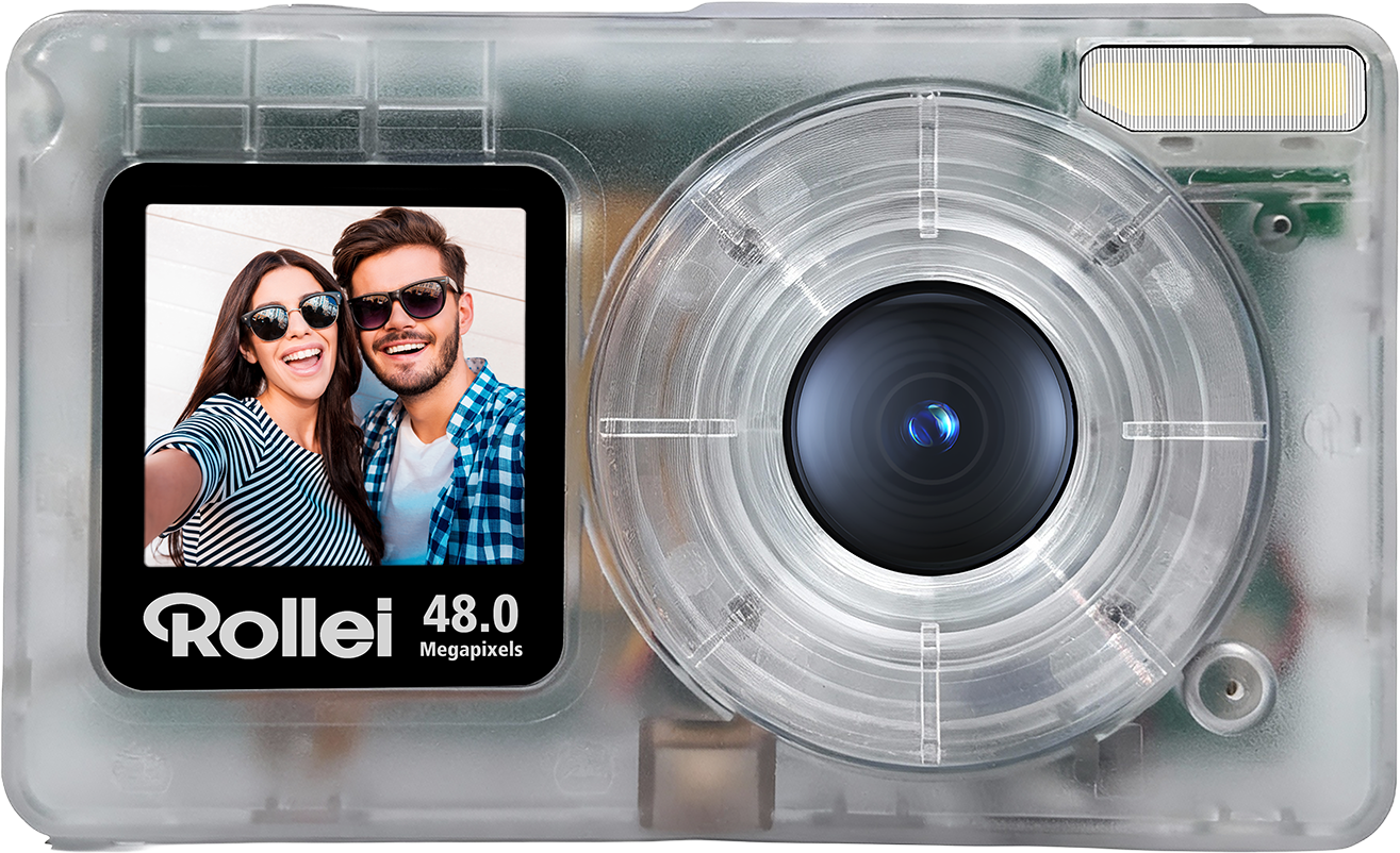 ROLLEI Compactline Pocket Transparent digitális fényképezőgép, átlátszó