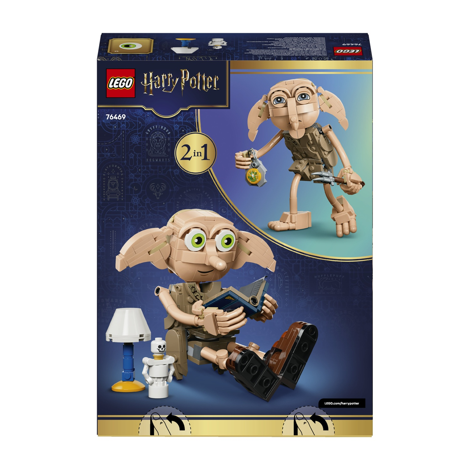 Confezione set LEGO Harry Potter Dobby con due figure di Dobby e accessori.