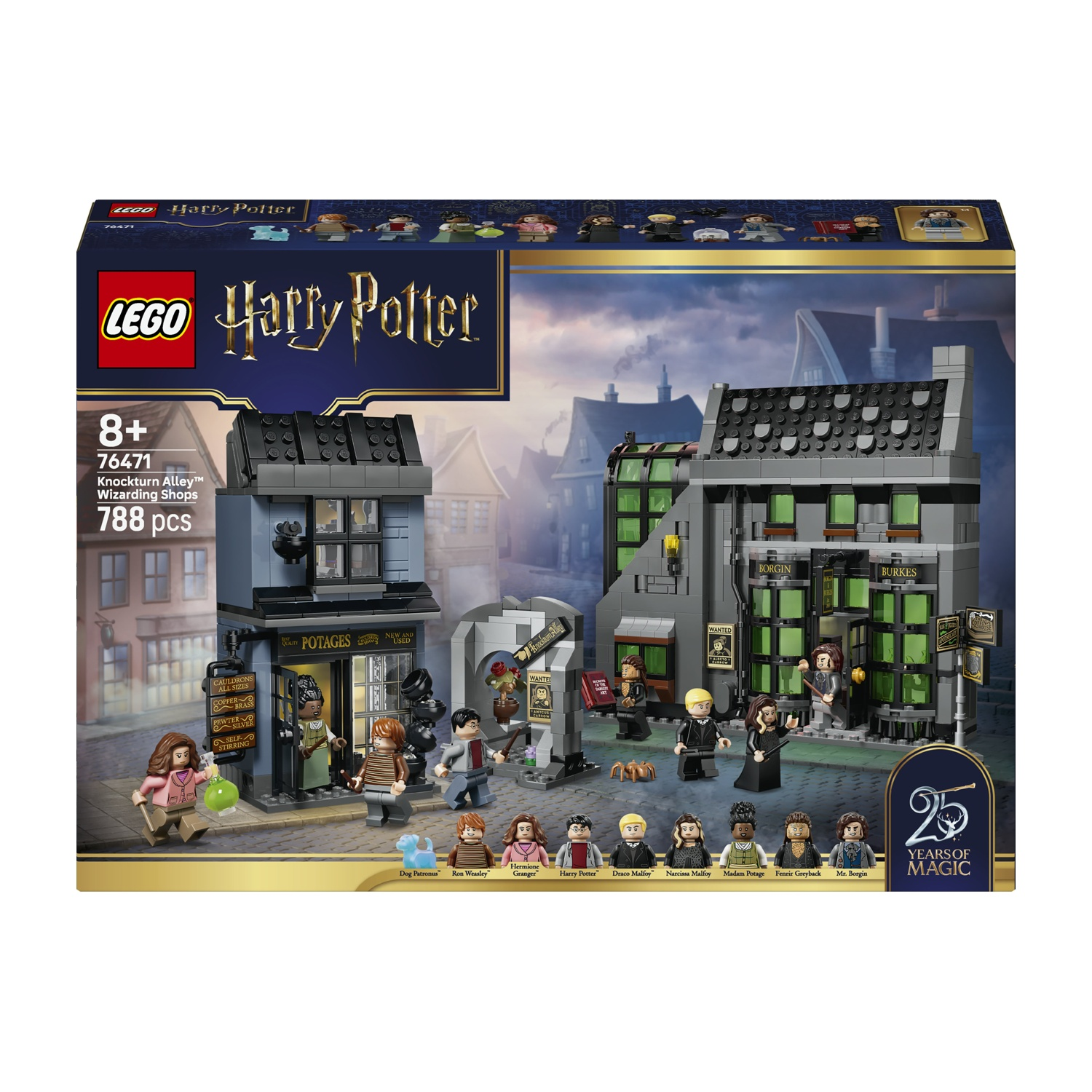 Set LEGO Harry Potter Vicolo Di Diagonale con minifigure e negozi.