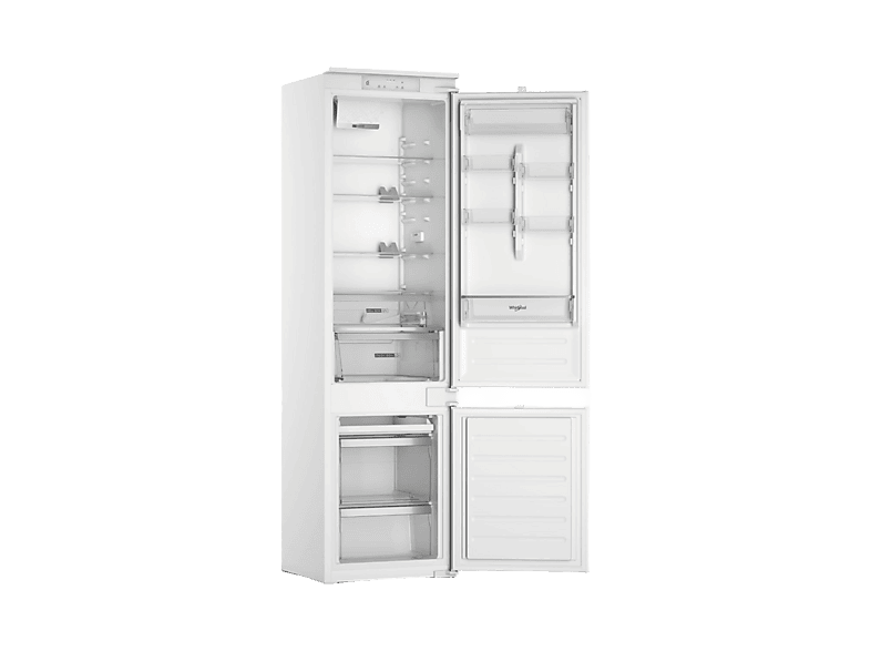 Frigorífico combi integrable - Whirlpool WHC20D013D1, LessFrost, 193.5 cm, 300 l, Tecnología 6th sense, Motor Zen Inverter, Blanco