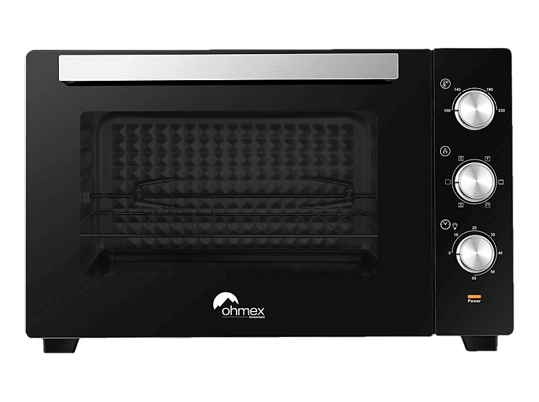OHMEX OVN-3801 Elektrobackofen, 38l, 1600W Schwarz