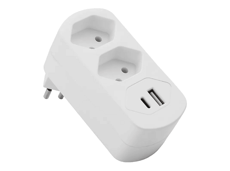 SCHOENENBERGER MOVE 2xT13 Abzweigstecker mit USB