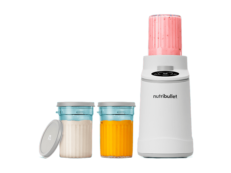 Heladera - nutribullet Chill™, 500W, 0.47 l, 3 tarrinas de 500ml, Cuchillas acero inoxidable, Blanco