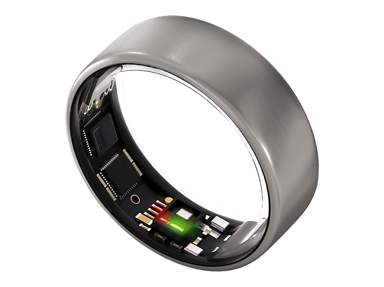Anillo inteligente - Ultrahuman Ring Air, 24 mAh, Talla 9 (19.06 mm), Hasta 6 días de Autonomía, Resistente al Agua hasta 100m, Raw Titanium
