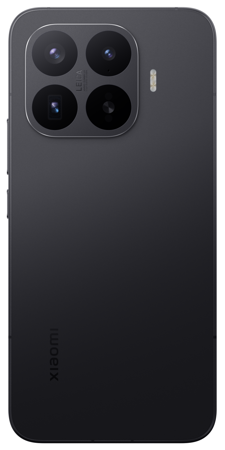 Tył ciemnego smartfona Xiaomi z czterema aparatami i oznaczeniem Leica.