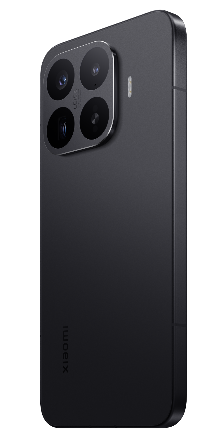 Czarny smartfon z aparatami Leica i logo Xiaomi.