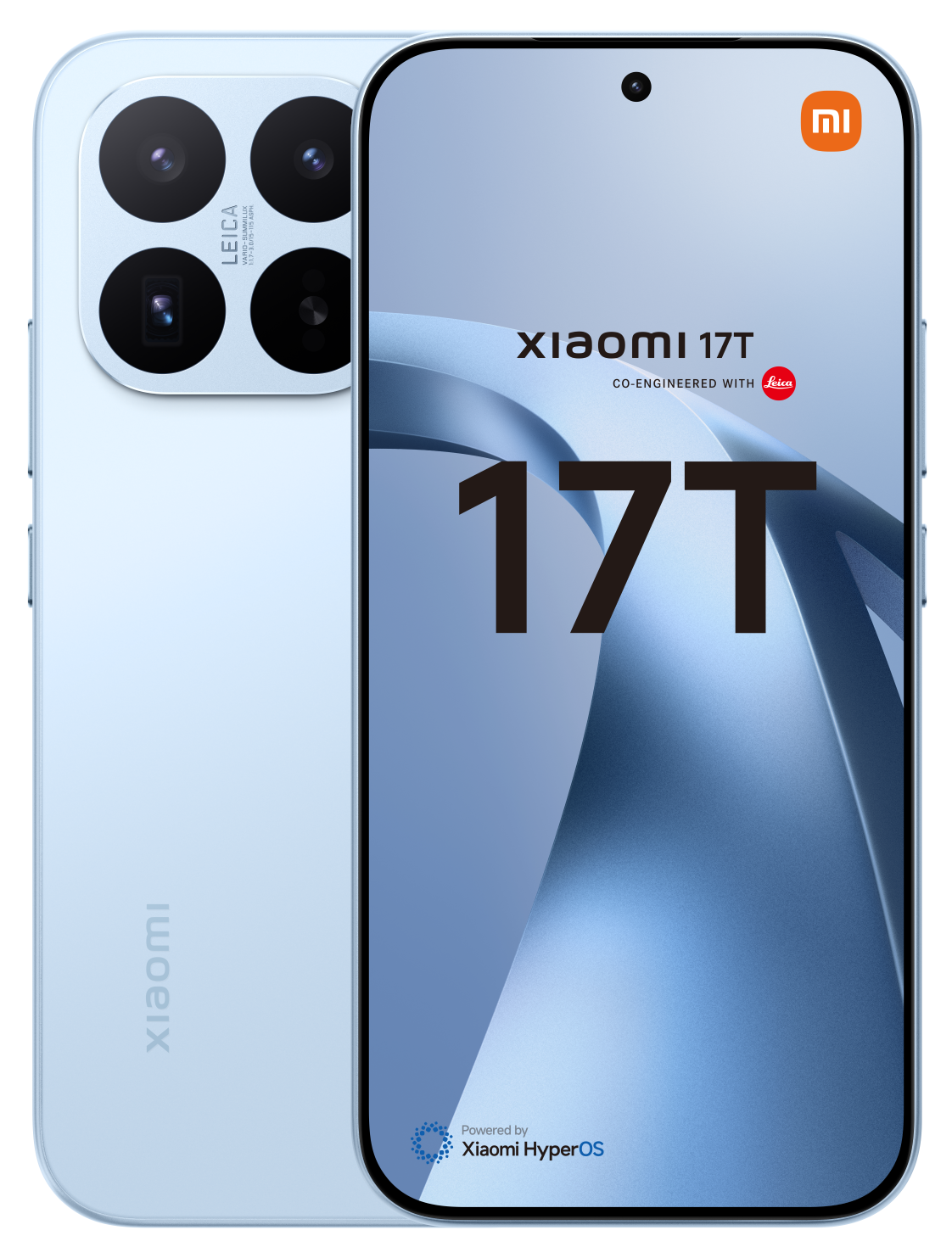 Pokazano jasnoniebieski smartfon Xiaomi 17T z aparatem Leica.
