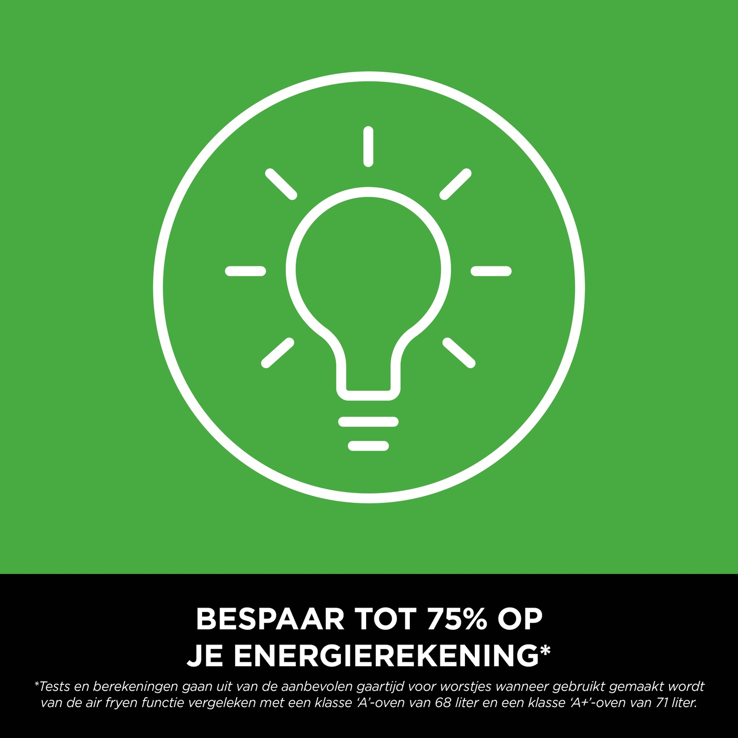 Une ampoule avec des rayons sur fond vert.