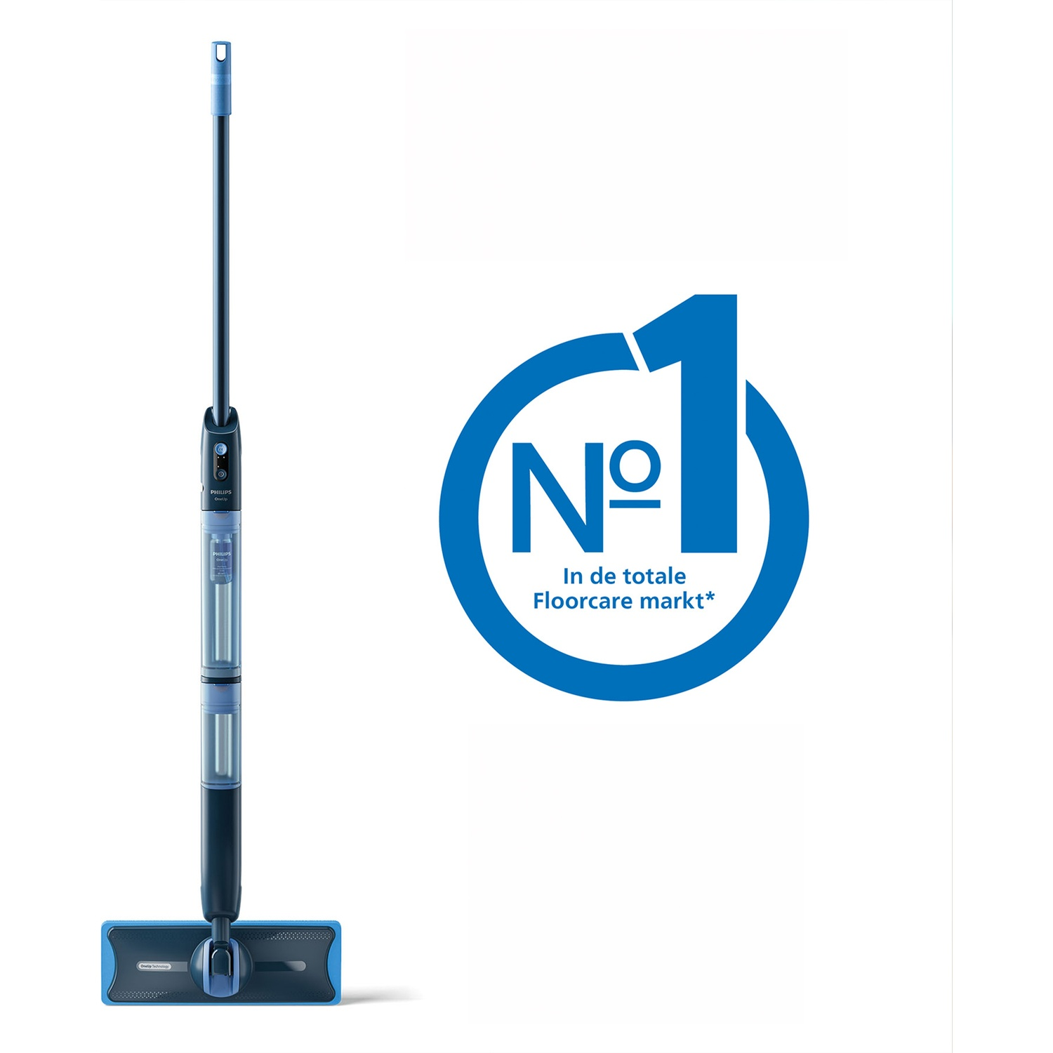 Blue Philips floor cleaner with a blue circular logo that says No. 1