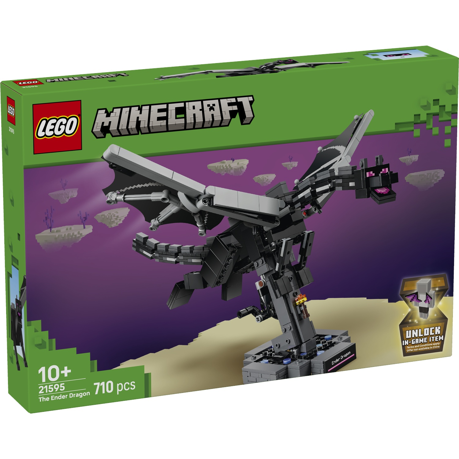 Set LEGO Minecraft Dragon de l'Ender, 710 pièces, dès 10 ans