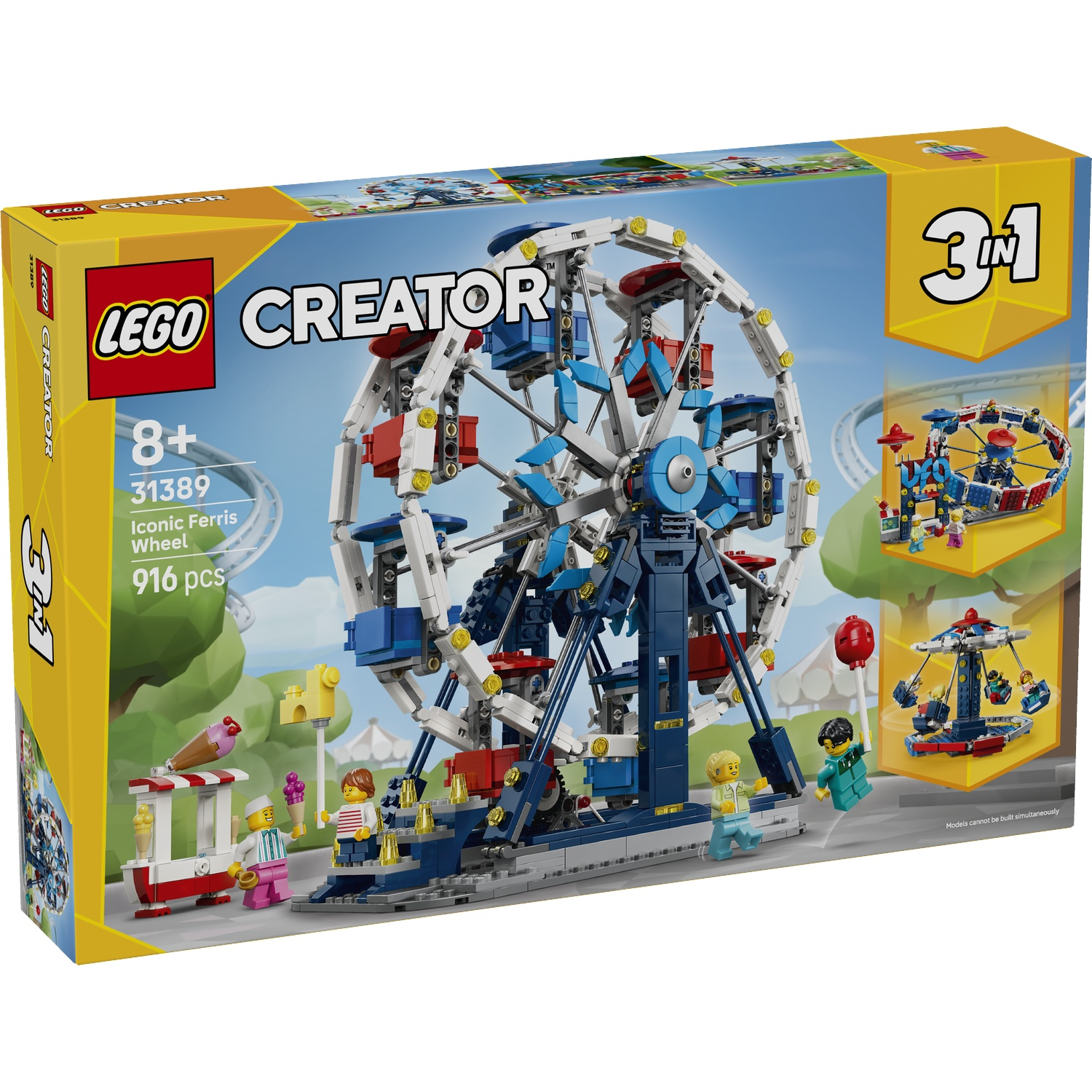 Set LEGO Creator Grande Roue iconique avec figurines, stand de glaces et options 3-en-1.