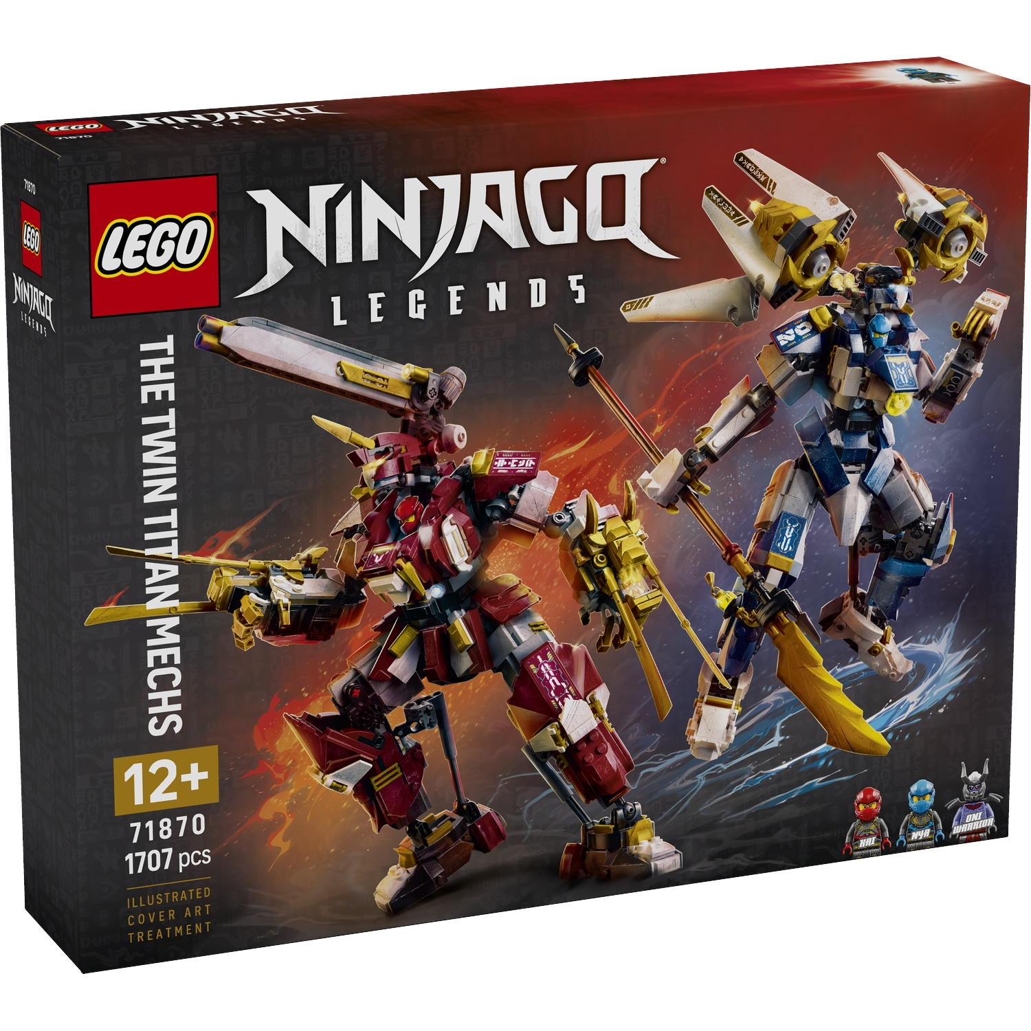 LEGO Ninjago box with two Titan Mechs, 1707 pieces, age 12+