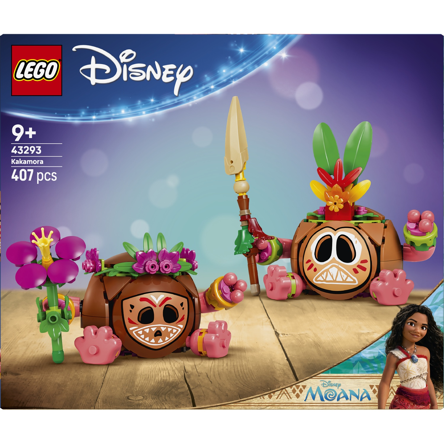 LEGO Kakamora figuren met Moana, geïnspireerd door Disney's Moana.