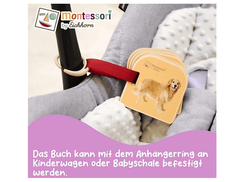 Eichhorn Montessori Bilderbuch mit 12 Tiermotiven, 10x10 cm groß (ab 1 Jahr), Mehrfarbig — Foto 3 von 3