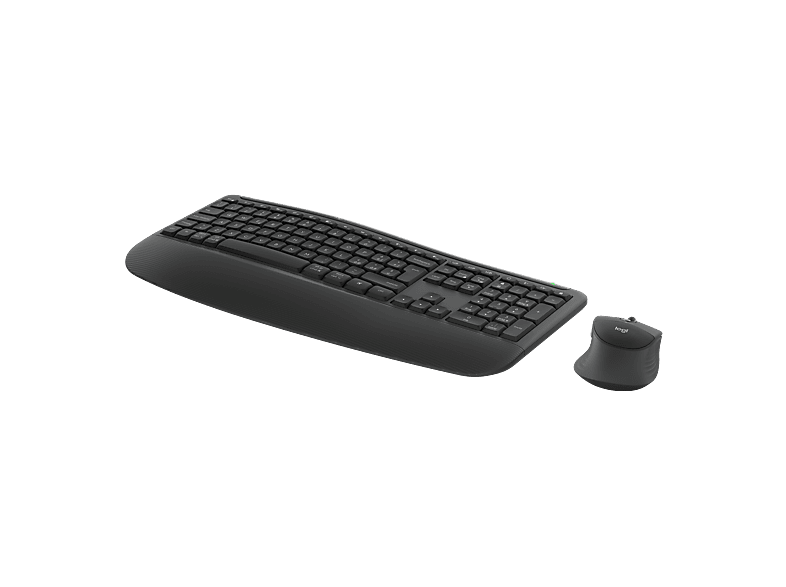 Pack Teclado + Ratón - Logitech Signature MK880, Inalámbrico, Bluetooth, Reposamanos, Multidispositivo, PC-Mac, Personalizable, Negro