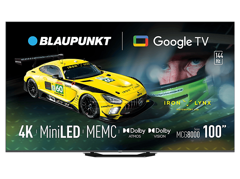 Telewizor MiniLED BLAUPUNKT 100MCG8000S 100" 4K 144Hz Google TV Dolby Vision Grafitowy