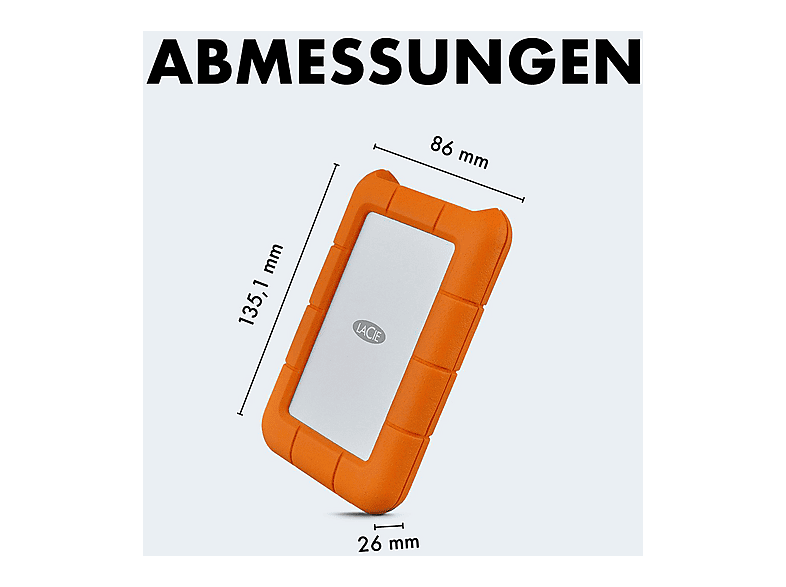 LACIE Rugged USB-C Festplatte 4 TB bei MediaMarkt
