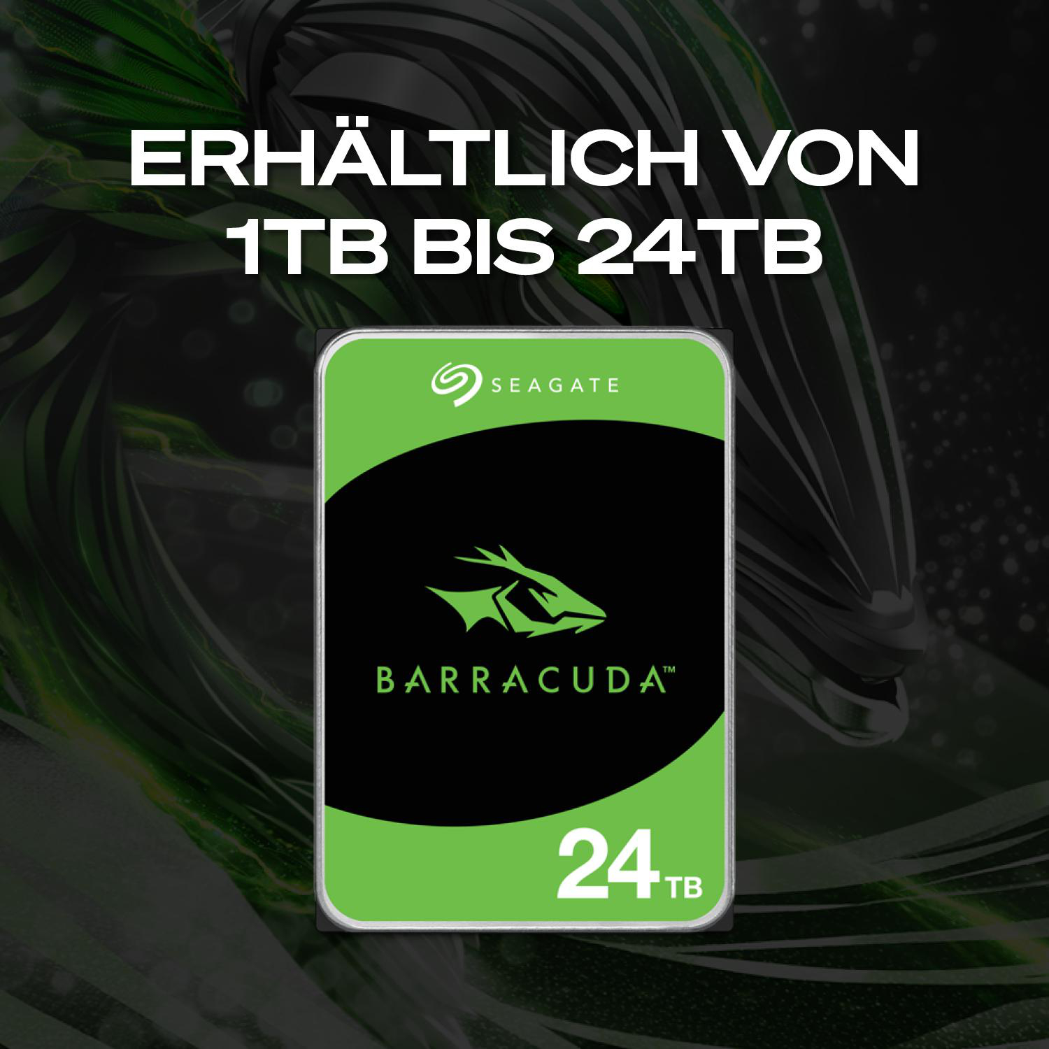 Seagate Barracuda Festplatte mit 24TB Speicherkapazität.
