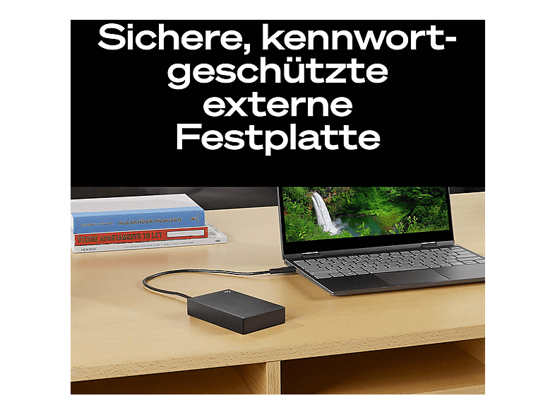 SEAGATE One Touch mit Passwort Festplatte, 5 TB HDD, 2,5 Zoll, extern, Schwarz