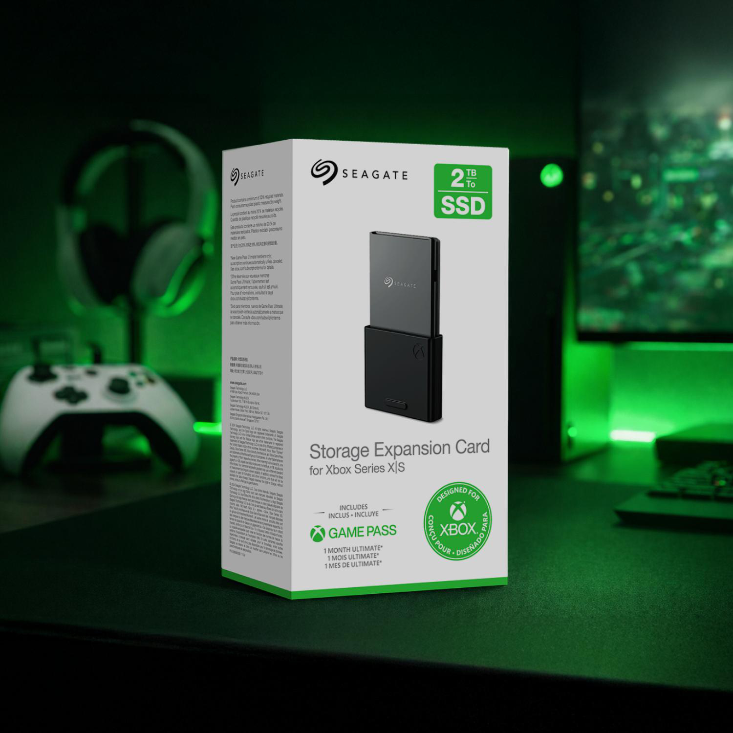 Seagate 2TB SSD Speichererweiterungskarte für Xbox Series X|S mit Game Pass.