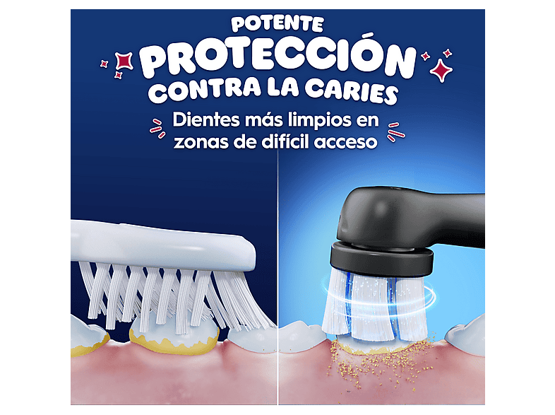 Cepillo eléctrico infantil - Oral-B iO Kids Spiderman by Marvel, 3 modos, 1 Cabezal de recambio, Temporizador con música, Acceso app Disney, +6 Años