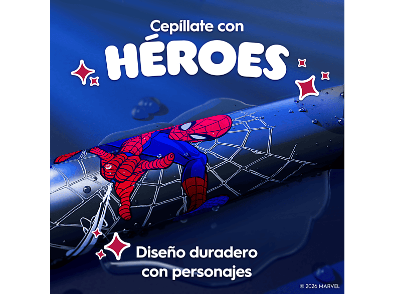 Cepillo eléctrico infantil - Oral-B iO Kids Spiderman by Marvel, 3 modos, 1 Cabezal de recambio, Temporizador con música, Acceso app Disney, +6 Años – imagen 2