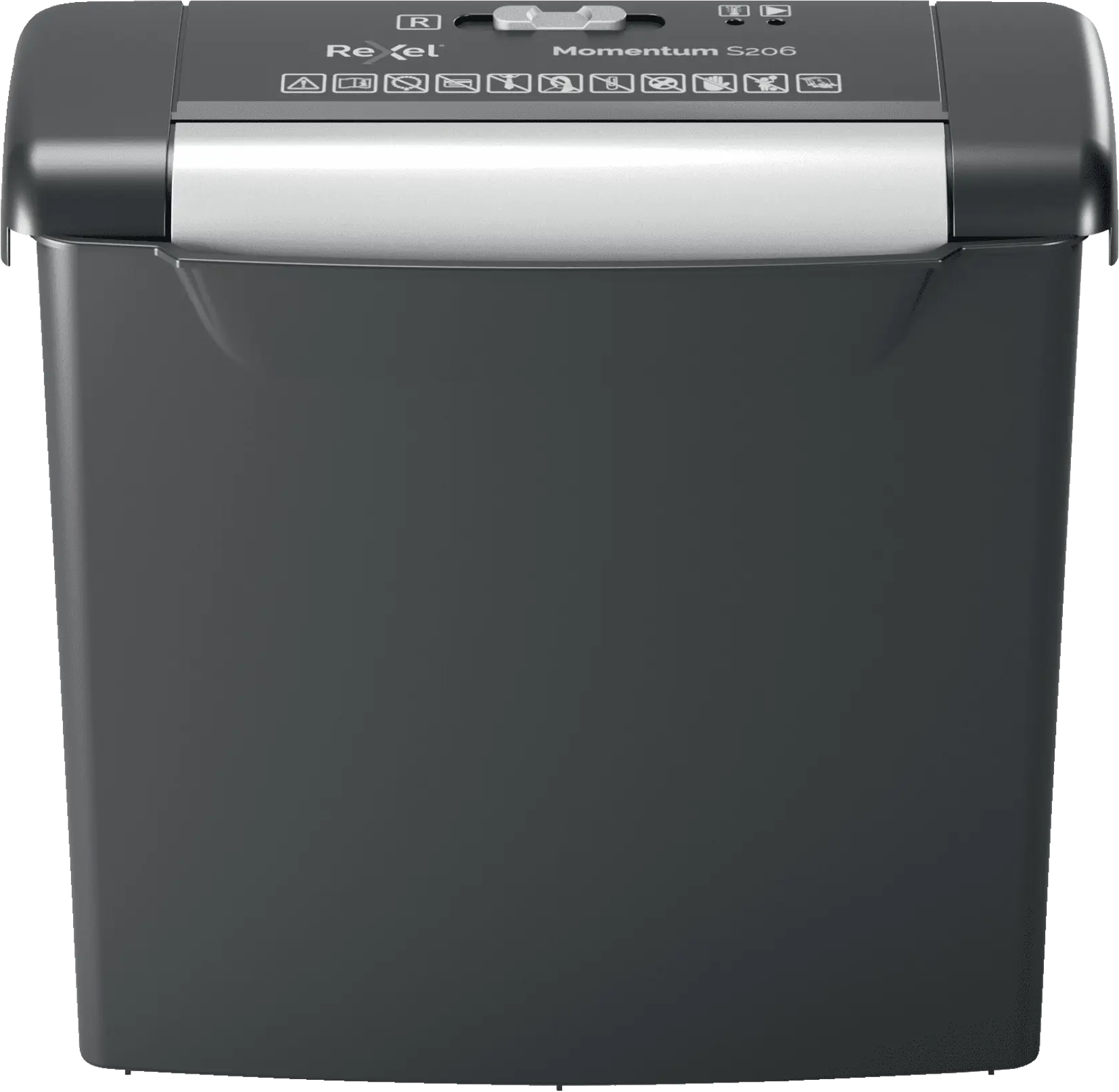 REXEL Momentum S206 iratmegsemmisítő, P-2 csíkvágás, 6 lap, 9 Liter (2104568EU)