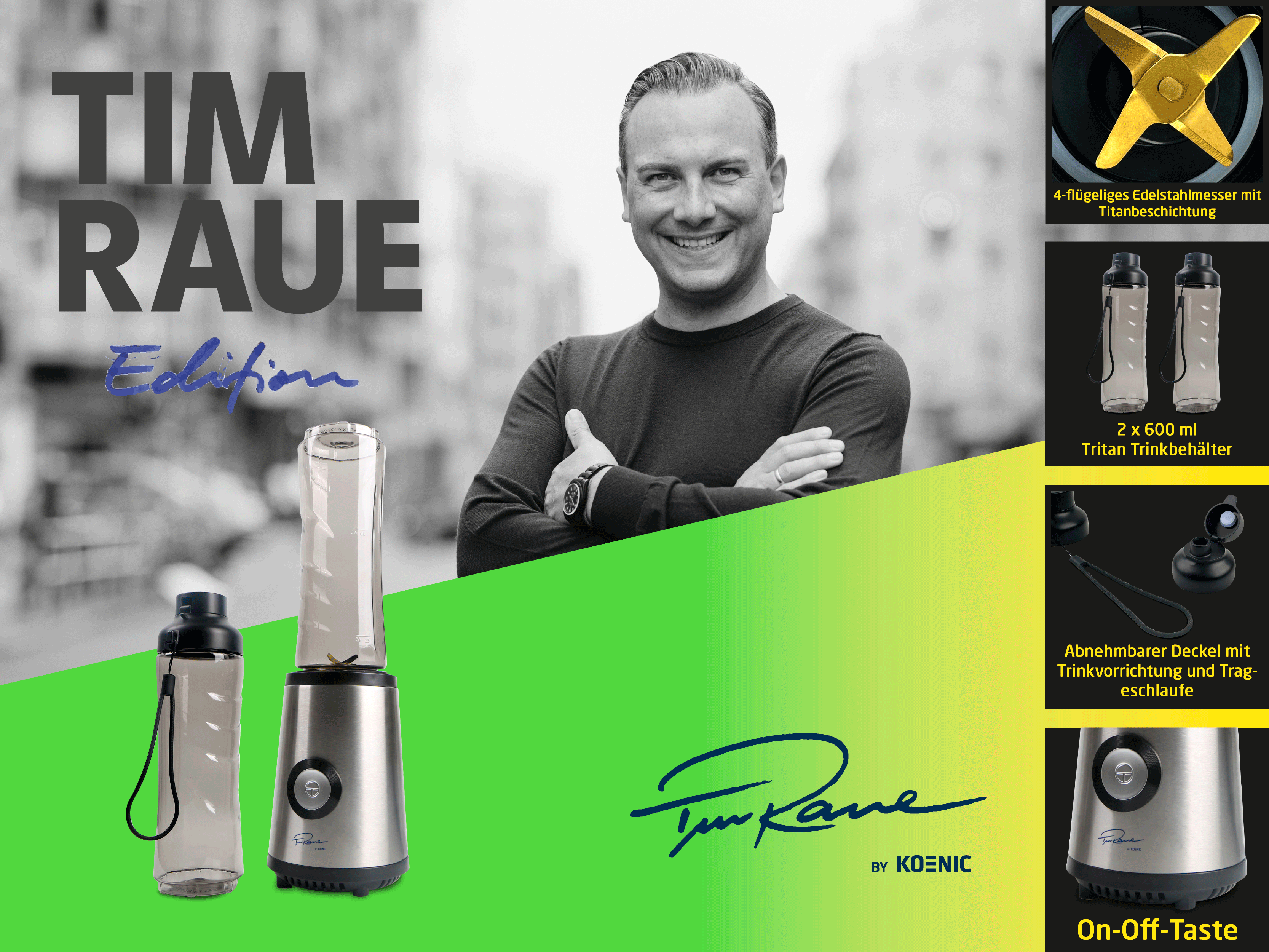 Tim Rau Edition Mixer mit Zubehör und Koch Tim Raue.