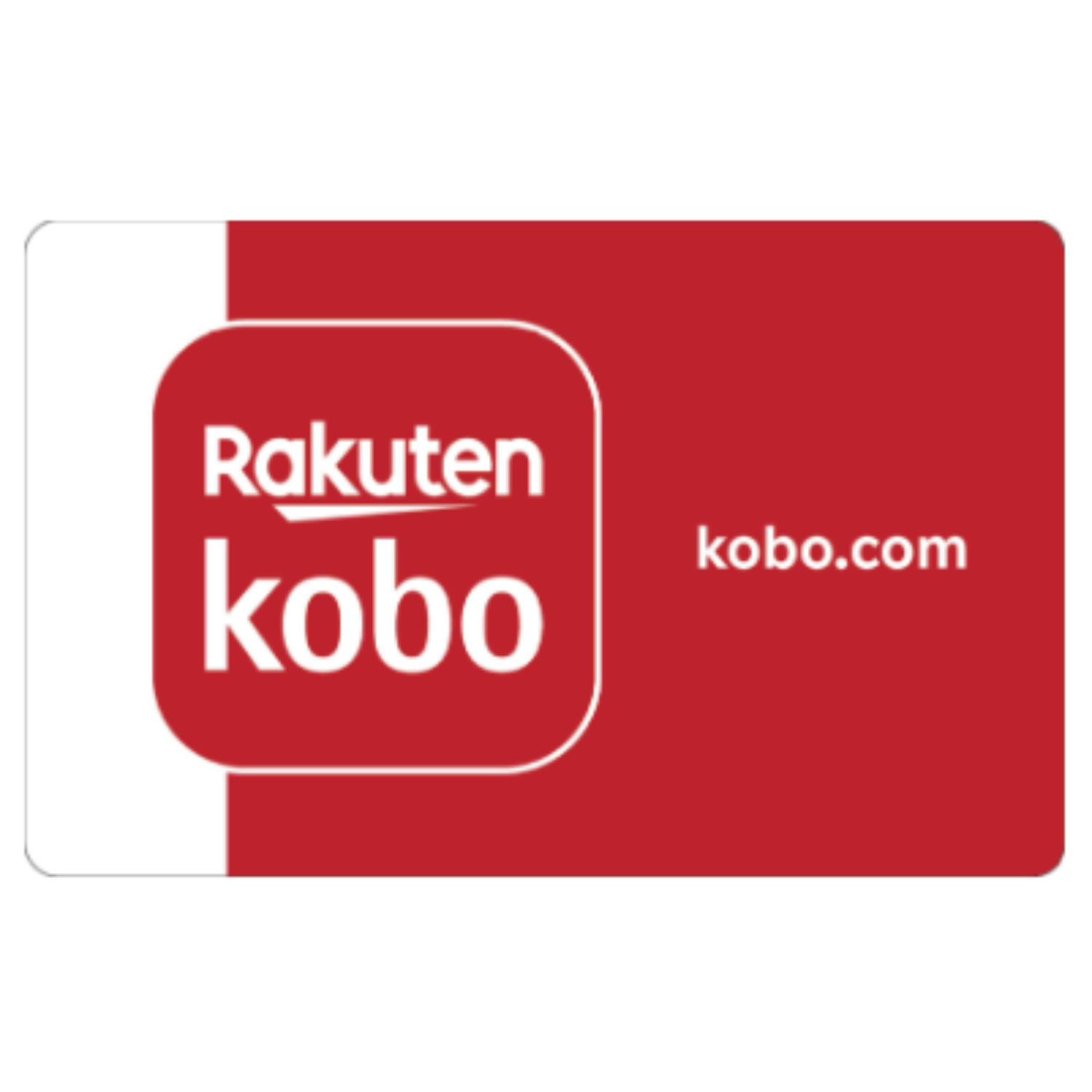 Rakuten kobo.com logo in wit en rood.