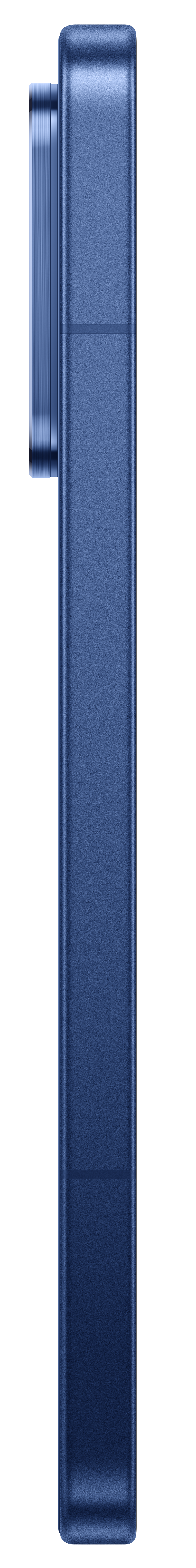 Eine blaue rechteckige Form mit abgerundeten Kanten auf schwarzem Hintergrund.